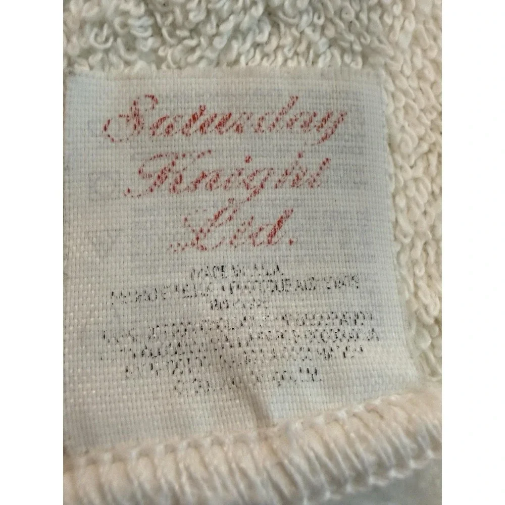 VTG Saturday Knight Ltd Towels Lot 4 Pc Towel Wash Cloth Rose Floral Trim USA